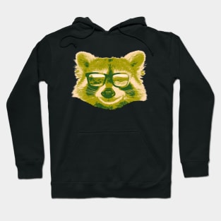 Camping Raccool with glasses Hoodie